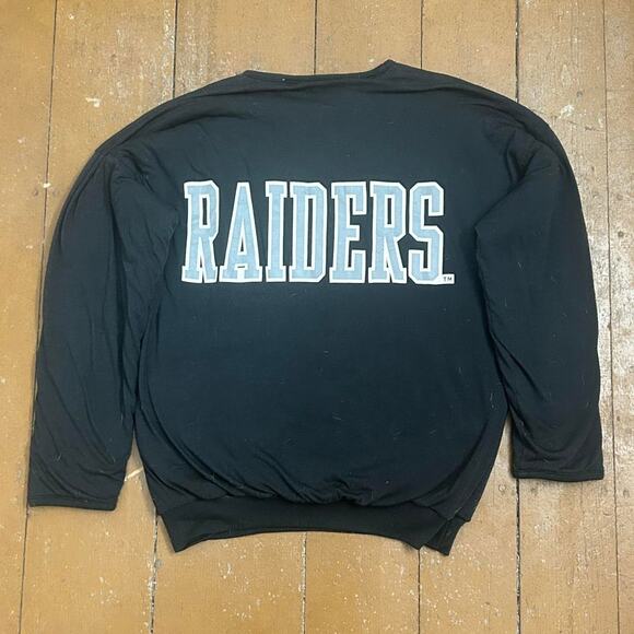 VINTAGE 80s/90s Los Angeles Raiders Reversible Crew Sweatshirt - Picture 2 of 4